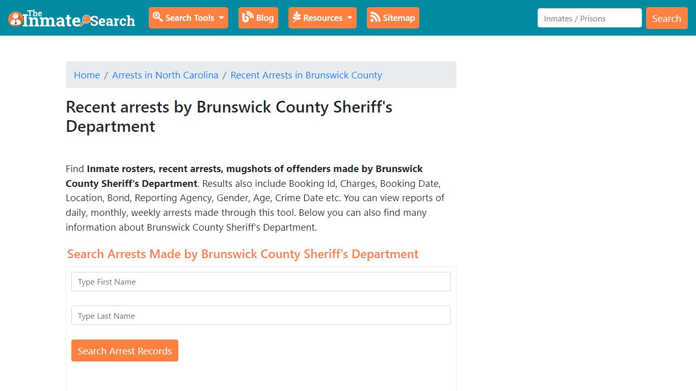 Recent arrests by Brunswick County Sheriff's Department